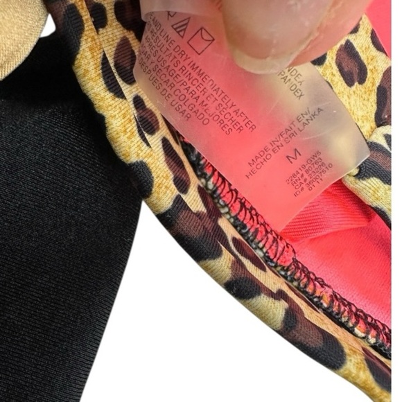 NWOT Victorias SECRET Bikini Leopard 2 piece scrunch butt Bikini Top M Bottom L - Picture 5 of 5